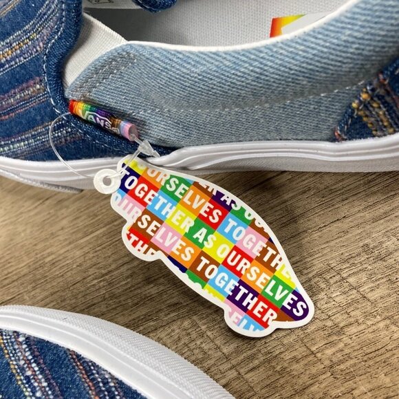 VANS Classic Slip On Together As Ourselves Classic Shoes Mens 6 Womens 7.5 NEW - Picture 10 of 10